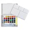 Sakura Koi Watercolor Half Pan - Set of 24 Sketch Box, Assorted Colors with Iridescent Medium